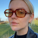 Daiiibabyyy  Fashion Small Round Sunglasses Women Retro Clear Ocean Lens Shades Eyewear Men Rivets Punk Sun Glasses UV400 Eyeglasses