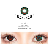 Daiiibabyyy  1pair Green Halloween Color Contact Lenses Crazy Circle Lens Anime Softlens