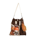 Daiiibabyyy  Preppy Style Ita Mochila New Transparent Mochilas Mujer Japan Style Backpack Large Capacity Bag Ins All-match School Bags