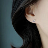 DAIIIBABYYY  -   Sterling Silver For Women Purple Butterfly Zircon Korean Fashion Hot High Quality Lady Wedding Jewelry