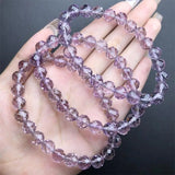 DAIIIBABYYY  -  8MM Natural Amethyst Facet Bracelet Handmade Crystal Quartz Jewelry Stretch Bangle Children Birthday Gift 1PCS