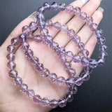 DAIIIBABYYY  -  8MM Natural Amethyst Facet Bracelet Handmade Crystal Quartz Jewelry Stretch Bangle Children Birthday Gift 1PCS