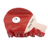 Daiiibabyyy  1pc Table tennis racket, shark clip, hair clip, sports hair accessory, headwear, hair clip, cute hair clip