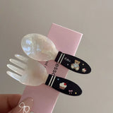 DAIIIBABYYY  -  2pcs Fruit Juice Series Hairpin Cute Grape Watermelon Makeup Clips Traceless Hair Clips Hair Accessories Glitterpink Bangs Clips