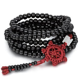 Daiiibabyyy Natural Sandalwood Bracelets Men Buddhist Buddha Meditation Bead Bracelet for Women Prayer 216 Beads Rosary Hanging Decoration