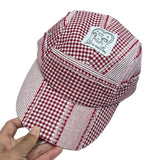 DAIIIBABYYY  -  Japanese Niche Plaid Splicing Five-panel Baseball Cap for Men and Women Spring and Summer Patch Design Adjustable Hip-hop Hat