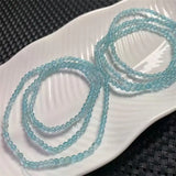DAIIIBABYYY  -  3.5MM Natural Blue Apatite Triple Circle Bracelet Crystal Healing Stone Gemstone For Women Birthday Lover Gift 1PCS