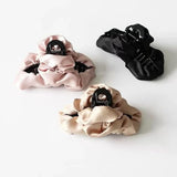 Daiiibabyyy  3PCS Women's Silk Hair Clips, Cloud Hair Clips, Large Banana Claw Clips with Secure Hold, Non-Slip Hair Clips, Hair Accessory Se