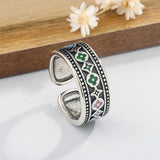 DAIIIBABYYY  -  New Arrival Trendy Flower Design Thai Silver Female Ring Jewelry For Women Christmas Gifts No Fade