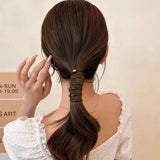 DAIIIBABYYY  -  Fashion Ponytail Elastic Hair Bands Rubber Hair Ties Bundle Scrunchies Telephone Wire Hair Accessories Hairbands Women Headband