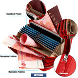 DAIIIBABYYY  -  Anti-theft Brush Card Holder Purse 2025 New RFID Genuine Leather Wallet Passport Holder Woman Clutch Bag