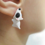 Daiiibabyyy 1Pair Cute Animal Biting Stud Earrings Women Girl Cartoon Shark Dinosaur Resin Stud Earring Ear Studs Bite Funny Jewerly Gift