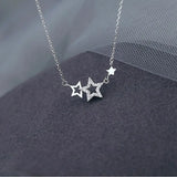 DAIIIBABYYY  -  Party Sweet Temperament For Girls Crystal Adjustable Korean Chain Necklaces Star Pendant Neck Jewelry Woman Clavicle Choker