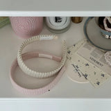 DAIIIBABYYY  -  Sweet cream knitted wool headband autumn and winter foreign style daily versatile headband hairhoop go out hair accessories new