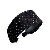 Daiiibabyyy  Wide edge black and white polka dot headband women's 2025 new pressure hair wash face hairhoop fashion headband hair accessories