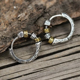 Daiiibabyyy  Thai Silver Creative Design Hoop Earrings for Women Men Metal Chunky Huggies Hiphop Party Jewelry Gifts