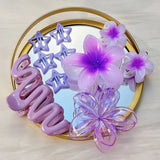DAIIIBABYYY  -  10pcs multi-color hollow star BB clip, frangipani, wave grab clip combination set, washing tray hair shark clip hair ornament