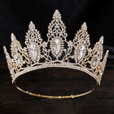 Daiiibabyyy  Wedding Luxury Hair Tiara Crystal Bridal Tiara Crown Diadem Veil Tiaras Wedding Hair Accessories Headpieces Head Jewelry