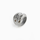 DAIIIBABYYY  -  Electroplated 18k Gold Ring For Men And Women Trendy Bright Metal Ring Fashionable Finger Decor Hoop Beach Jewelry Accessories