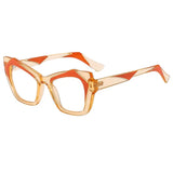 Daiiibabyyy  Large Frame Cat Eye Reading Glasses, Personalized Fashion Glasses, High-definition Anti Blue Light Presbyopia Glasses, 0 To+400