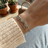 Daiiibabyyy  Minimalist Double Layer Butterfly Bracelet for Women Exquisite Silver Color Butterfly Bracelet Aesthetic Party Jewelry Gifts