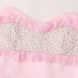 DAIIIBABYYY  -  Spring New Product Women's Fashion Sexy Lace Lace Lace Layered Decoration Bra Slim Fit Short Dress