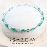 Daiiibabyyy Green Zircon Jewelry Sets Ladies 925 Sterling Silver Wedding Jewelry For Women Earrings Rings Pendant Necklace Bracelets Set