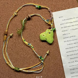 Daiiibabyyy  Ceramic fruit skin rope pendant with adjustable necklace