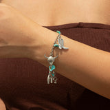 DAIIIBABYYY  -  Vintage Cowboy Hat Boots Bull Head Charm Bracelet for Women Men Retro Silver Color Adjustable Bracelet Jewelry Gift