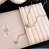 Daiiibabyyy  1pc Magnetic OT-Clasp Tassel Layered Pendant Necklace Adjustable Length Minimalist Luxury Women's Layering Necklace