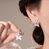 Daiiibabyyy  Korean Fashion Zircon Star Earrings for Women Sweet Personalized Stud Earring High-end Luxury Designer Jewelry Wholesale