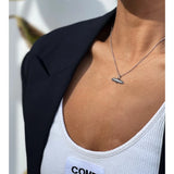 Daiiibabyyy  Vintage Metal Freedom Flying Bird Drop Pendant Necklace titanium steel  For Women Girls Man Long Chain Charm Jewelry Gifts