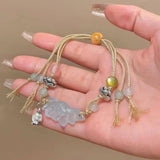 DAIIIBABYYY  -  Chinese Style Exquisite Carving Lotus Beads Bracelet for Woman Jewelry Gift Design Adjustable Bracelet Elegant Hand Accessories