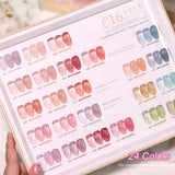 Daiiibabyyy 24 Colors Jelly Transparent Gel Nail Polish Nude Pink Skin Color UV Soak Off Gel Varnish Jade Nail Art Gel Lacquer 15ml
