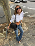 Daiiibabyyy  Lace Trim Irregular Hem Cropped Blouse Women Sexy Puff Short Sleeve Ruffle High Neck Button Crop Tops Spring New Ladies Clubwear