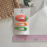 DAIIIBABYYY  -  3pc Fashion Cartoon Cute Fruit BB Hairpin Hair Clips for Women Girls Childs Gift Hair Accessories Party Holiday Ornament