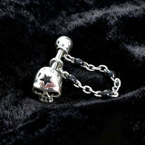 Daiiibabyyy  Goth Jewelry Skull Star Tongue Ring Sexy Accessories Chain Beads Tongue Nails Body Piercing Accessories Punk Glamor Aesthetic