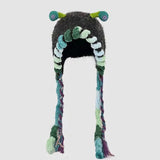 Daiiibabyyy  Y2k Wasteland Hippie Snail Hand-crocheted Autumn Winter Knitted Hat Cute Plush Ear Protectors Bomber Hats Women Skullies Beanies