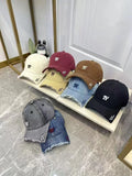 DAIIIBABYYY  -  Unisex Retro Washed Denim Baseball Cap – Broken Eaves Embroidery Outdoor Hip-Hop Style for Men & Women Caps for Men's Cap