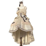 DAIIIBABYYY  -  Japan New Sweet Heavy Industry Black And White Dress Lolita Dress JSK Spring And Autumn Princess Lolita Skirt Fairy