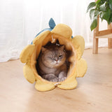 DAIIIBABYYY  -   Cats Tunnel Bed Pet Tunnel Collapsible Vegetable Shaped Kitten Games Toys Nest Soft Corduroy Puss Sleeping Supplies