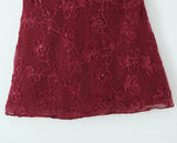 Daiiibabyyy  Sexy Wine red Mesh Flocking Sequins Tie Bow Halter V Collar Backless Dress Women Backless A-line mini Dresses Femme Vestidos