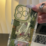 Daiiibabyyy  Cream Feather Yarn IND Forest series Wizard of Oz phone case and mirror holder for iPhone 11 12 13 14 15 16 pro max