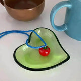 DAIIIBABYYY  -  Colorful Adjustable Resin Bead Necklace Fruit Pendant Clavicle Chain Jewelry