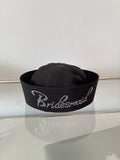 Daiiibabyyy  New Niche Y2K Diamond-encrusted Alphabet Sailor Hat Women's Fashion Spring and Summer Temperament Flipped Brim Dome Beret