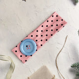Daiiibabyyy  Summer Colorful Large Button Wave Point Hairband Korean Ins Y2K Retro Elastic Hairband Blogger Same Style Trendy Cool Hairband