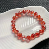DAIIIBABYYY  -  10MM Natural Red Phoenix Feather Quartz Bracelet Reiki Gemstone Fashion Jewelry Halloween Fengshui Women Healing Gift 1pcs