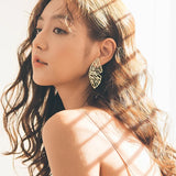 Daiiibabyyy Stainless Steel Earrings Exquisite Vintage Butterfly Wings Symmetrical Charms Fashion Stud Earrings for Women Jewelry Girl Party