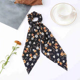 Daiiibabyyy  Fashion Dots Scrunchies Long Hair Rope Korean Hair Ties for Women Ponytail Scarf Sweet Elastic Hair Band Hair Accessories