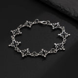 DAIIIBABYYY  -  Trend Cool Punk Cross Link Bracelet Men Women  Personality Street Party Hip Hop Adjustable Bracelet Male Jewelry